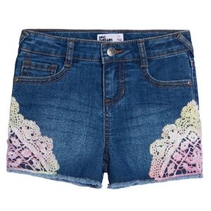 Epic Threads Big Girls Lace Denim Shorts, - Medium Wash size 14
